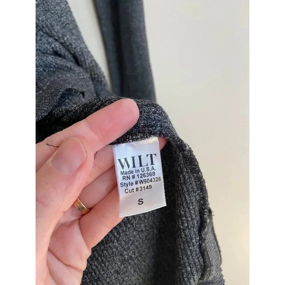 Wilt Charcoal Gray Thermal Long Sleeve Sweater Dress Size S - Picture 7 of 11